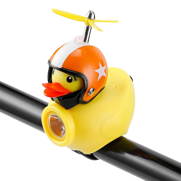 Yellow Duck Bike Bell Handlebar Headlight Car Ornaments Cycling Accessories Helmets Decor — Dog Helmet