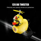 Yellow Duck Bike Bell Handlebar Headlight Car Ornaments Cycling Accessories Helmets Decor — view 12