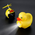 Yellow Duck Bike Bell Handlebar Headlight Car Ornaments Cycling Accessories Helmets Decor — view 13