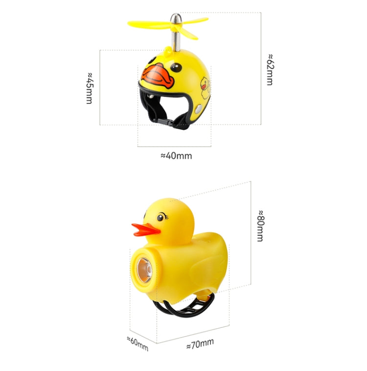Yellow Duck Bike Bell Handlebar Headlight Car Ornaments Cycling Accessories Helmets Decor — view 18