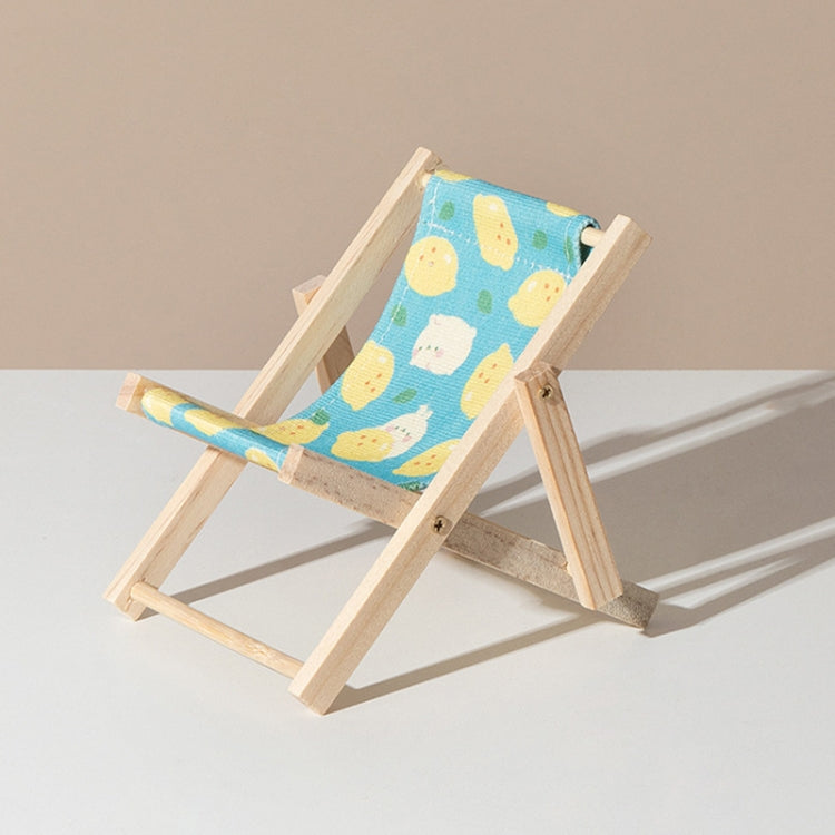 Wooden Craft Mini Desktop Ornament Photography Toys Beach Chair Phone Holder — A