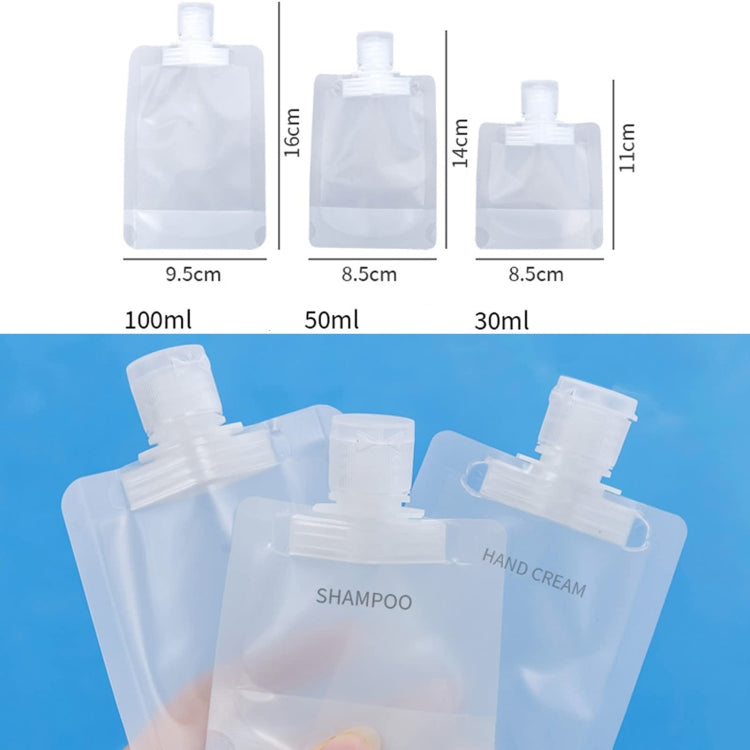 20pcs Travel Refillable Empty Squeeze Pouch Lotion Shampoo Squeezable Bags