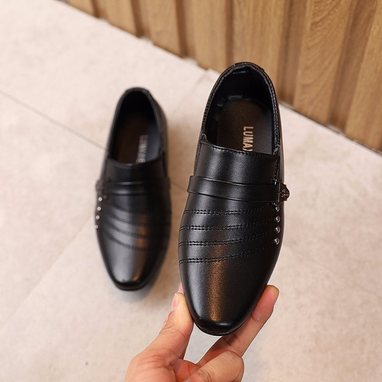 Children Dress Leather Shoes British Style Casual Performance Shoes — 28