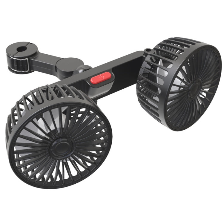 5V 2A Car Rear Seat Back USB Interface Powerful Double-headed Fan