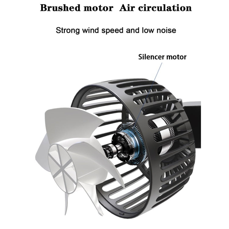 5V 2A Car Rear Seat Back USB Interface Powerful Double-headed Fan
