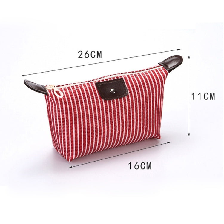 Striped Dumpling Cosmetic Bag Travel Folding Toiletry Bag