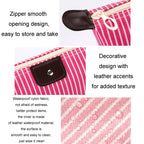 Striped Dumpling Cosmetic Bag Travel Folding Toiletry Bag