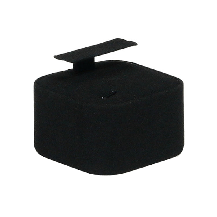 Black Microfiber Necklace Ring Jewelry Display Live Jewelry Prop Rack — 5x5x3cm Rectangular Earrings Seat