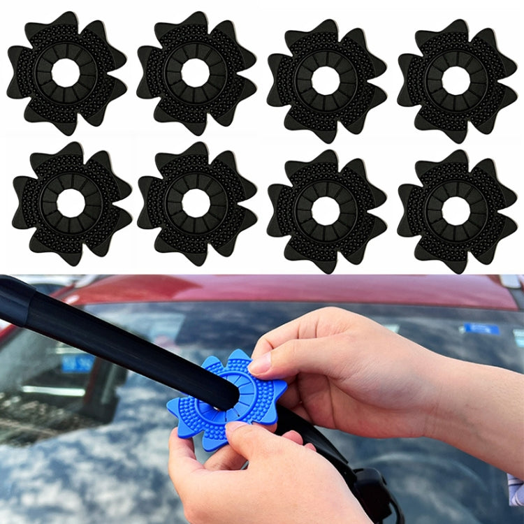 4sets Car Universal Wiper Hole Protective Cover PVC Dustproof Snowproof Wiper Pad — Blue Small Hole
