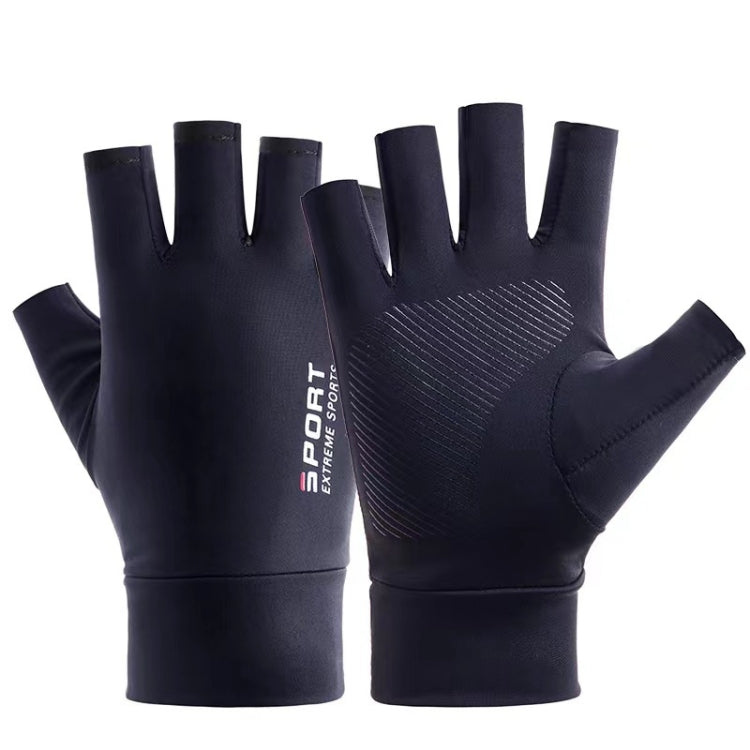 Summer Ice Silk Thin Sunscreen Gloves Fishing Non-slip Takeaway Rider Gloves