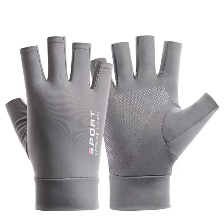 Summer Ice Silk Thin Sunscreen Gloves Fishing Non-slip Takeaway Rider Gloves
