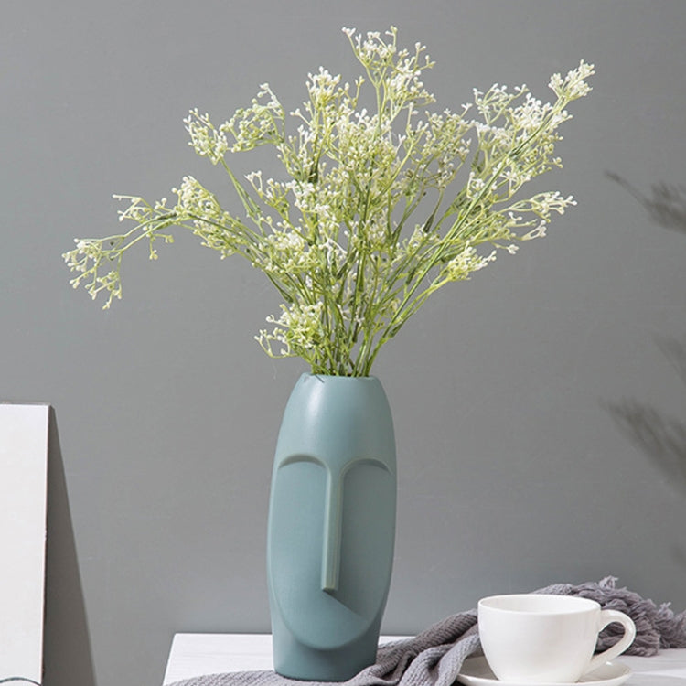 Durable Drop-Proof And Crack-Proof Thickened PE Dried Flower Ornaments Imitation Glaze Living Room Flower Arrangement Vase