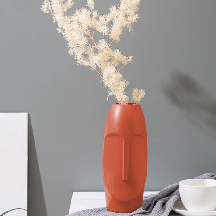 Durable Drop-Proof And Crack-Proof Thickened PE Dried Flower Ornaments Imitation Glaze Living Room Flower Arrangement Vase — Sea Blue