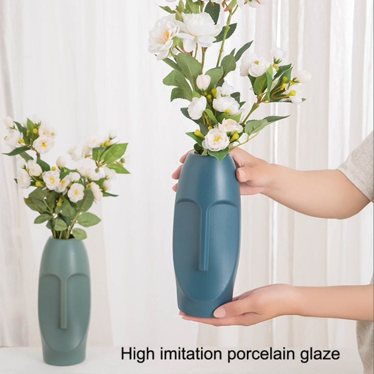 Durable Drop-Proof And Crack-Proof Thickened PE Dried Flower Ornaments Imitation Glaze Living Room Flower Arrangement Vase — view 7