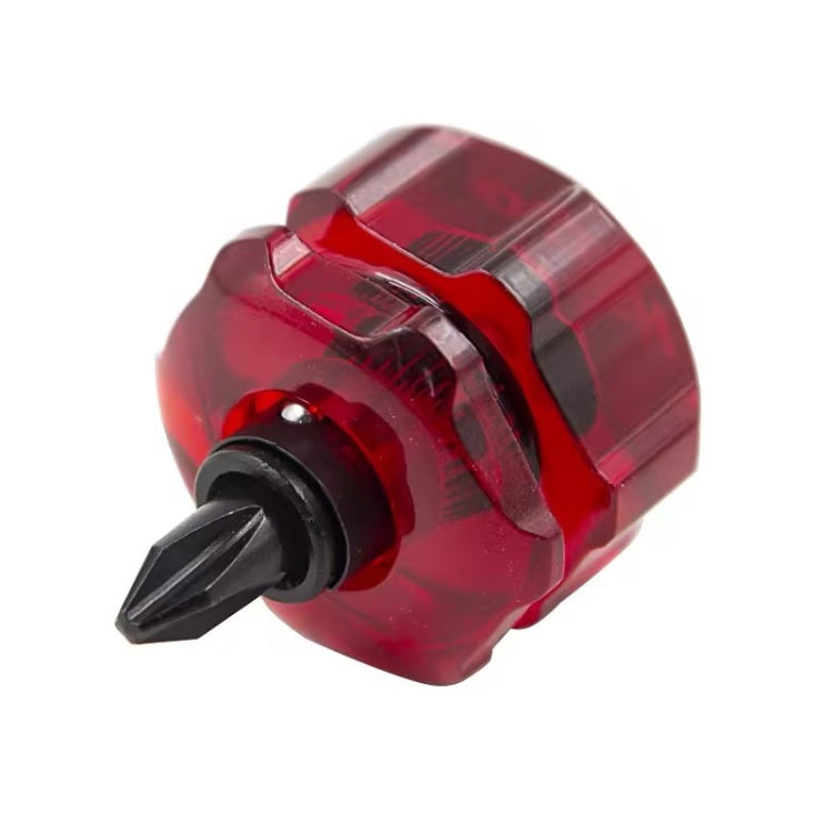 Portable Short Handle Phillips And Straight 2 In 1 Screwdriver With Magnetism — view 4