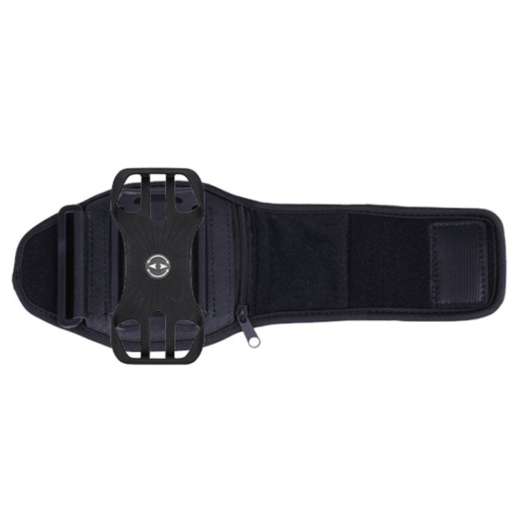 For 4.5-7 inch Phone Zipper Pocket Removable Rotating Arm Belt Bag Running Riding Phone Case — 4 Claw Black