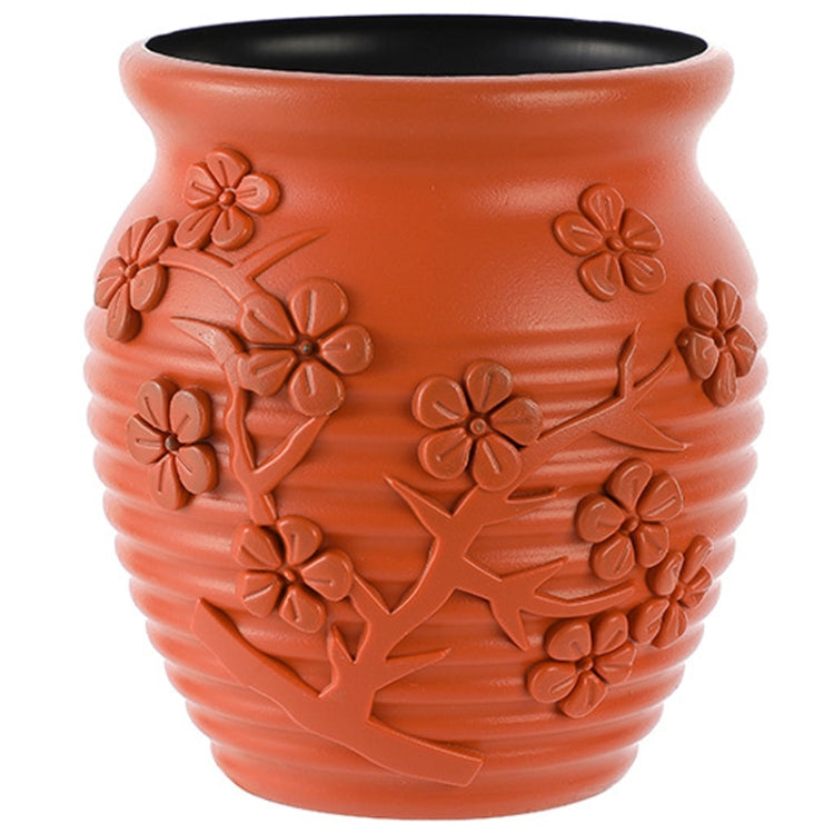 PE Hydroponic Vase Home Wet And Dry Flower Arrangement Container — Milk White