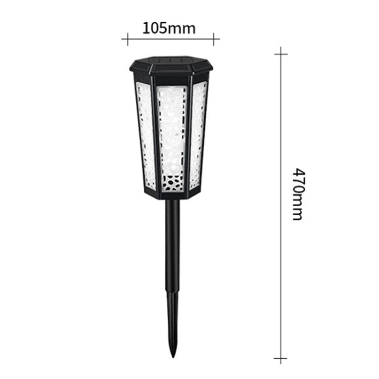 Hexagonal Hollow Solar Ground Lawn Lamp LED Outdoor Waterproof Decorative Garden Light — view 3