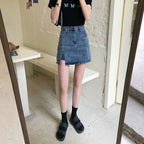 Summer Tight-fitting High-waisted A-line Slim Skirt With Splits — view 10