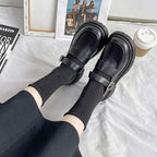 Women Leather Shoes Round Toe Mary Janes Shoes Girls Student School Shoes — view 17