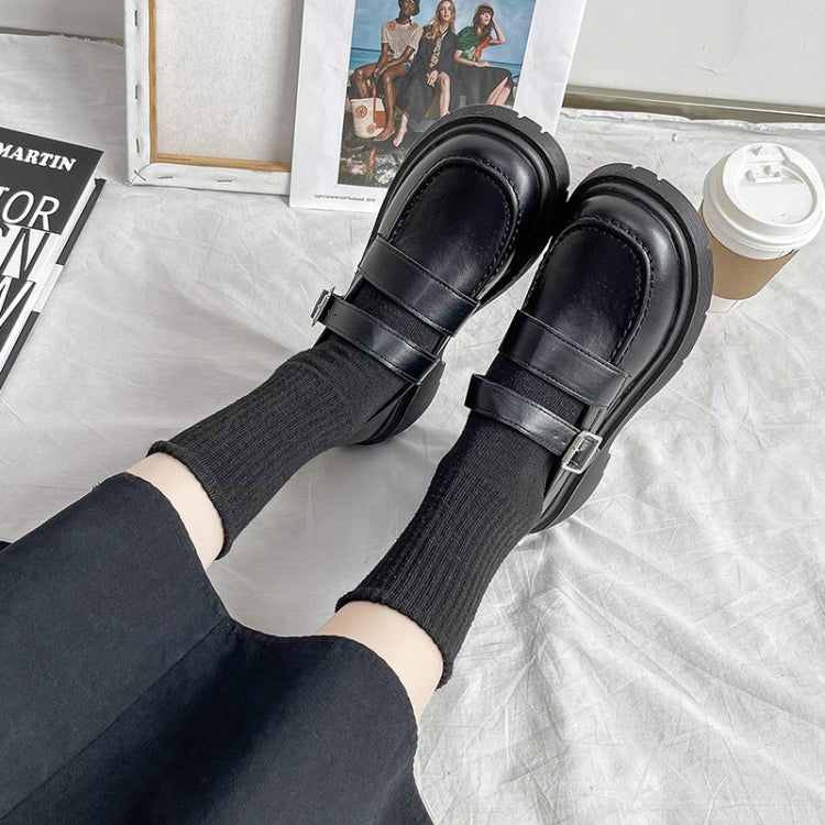 Women Leather Shoes Round Toe Mary Janes Shoes Girls Student School Shoes — view 17
