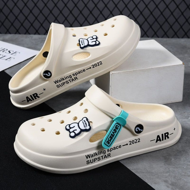 Summer Men Slippers Hole Shoes Couples Sandals Soft Soled Beach Shoes — 42-43