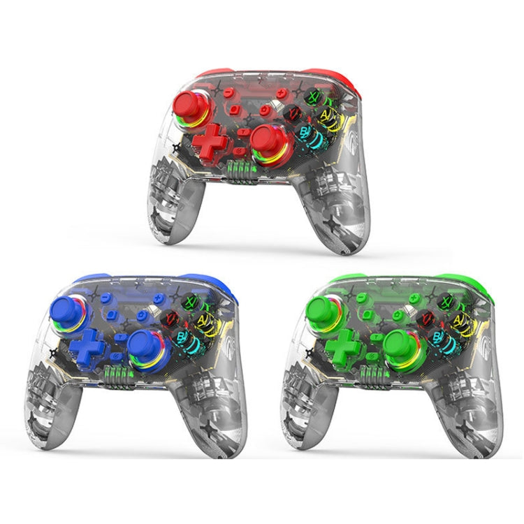 For PS3 / PS4 Dual Vibration Wireless Gamepad With RGB Lights — S10 (Green)