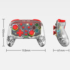 For PS3 / PS4 Dual Vibration Wireless Gamepad With RGB Lights — Red