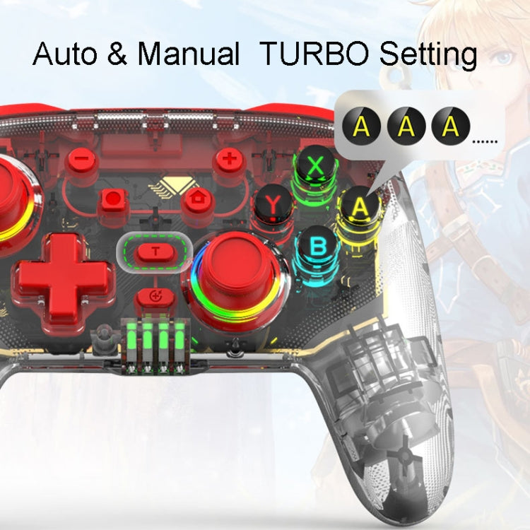 For PS3 / PS4 Dual Vibration Wireless Gamepad With RGB Lights — Green