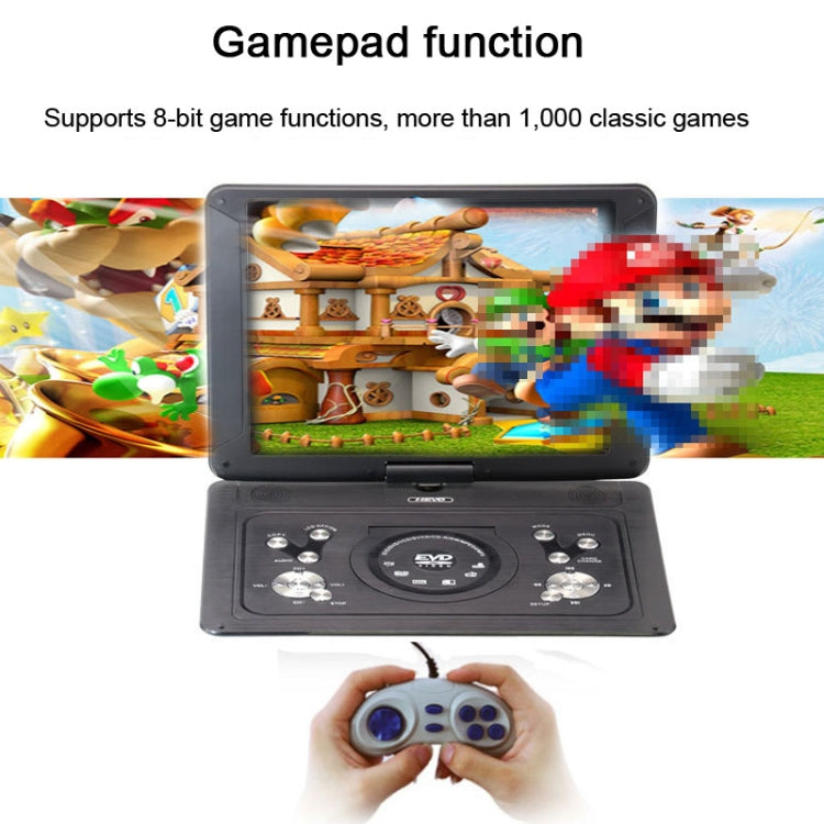 14.1-Inch Screen Portable DVD Player Support USB/SD/AV Input With Gamepad