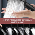 Pressurized Shower Water Heater Handheld Multifunction 6-speed Nozzle — view 7