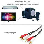 Double Lotus Audio Cable RCA Two-To-Two Power Amplifier Audio Cable