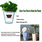 Diamond-shaped Automatic Water-absorbing Lazy Flower Pot Green Plant Plastic Pot — Pink