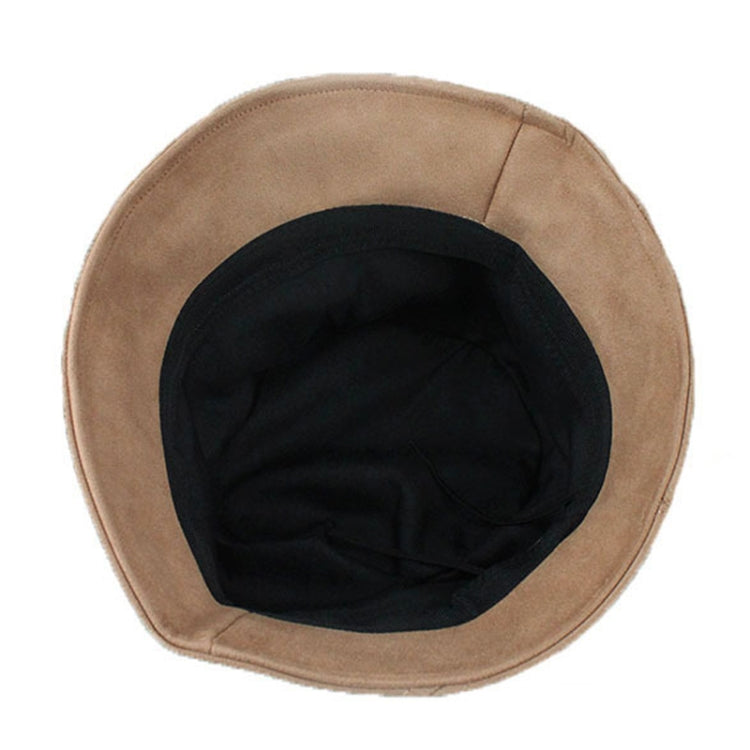 Women Suede Fisherman Hat Show Face Small Basin Cap Bucket Hat — view 4