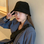 Women Suede Fisherman Hat Show Face Small Basin Cap Bucket Hat — view 6