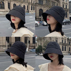 Summer Thin Fisherman Hat Women Sun Cap Hundred Face Shade Sun Basin Hat — view 4