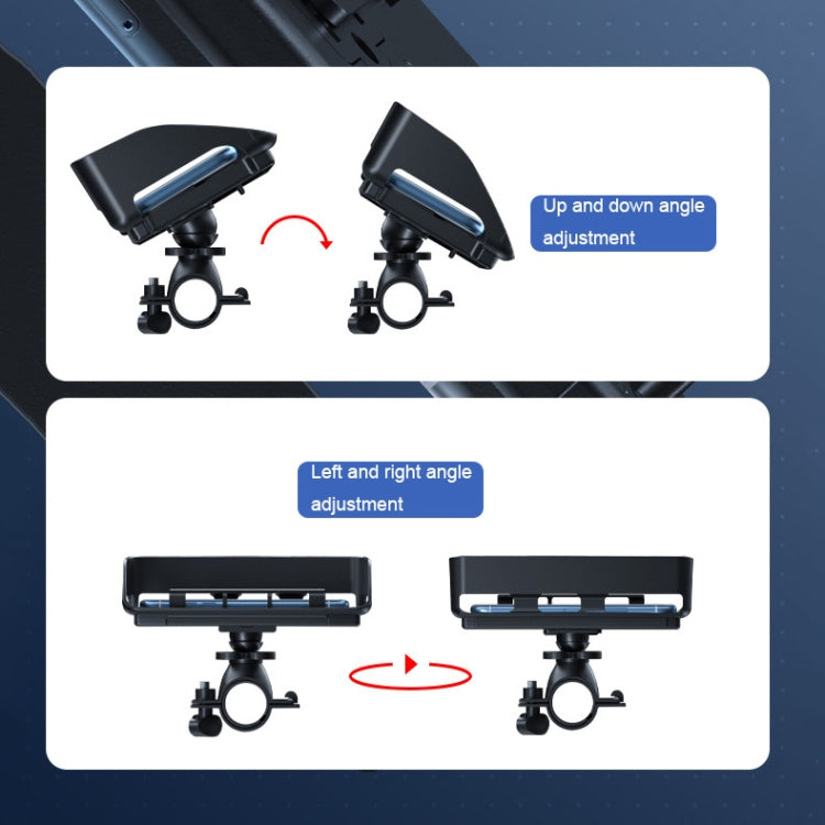 Rotatable Bicycle and Motorcycle Anti-shake Fixed Mobile Phone Holder with Sun Visor