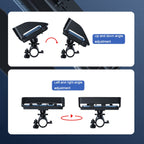 Rotatable Bicycle and Motorcycle Anti-shake Fixed Mobile Phone Holder with Sun Visor