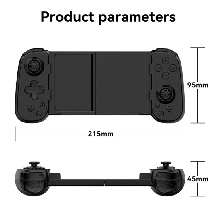 D7 BT5.0 Retractable Gamepad With Light For PC / Android / IPhone /Win7 10 11/Mac OS/Switch