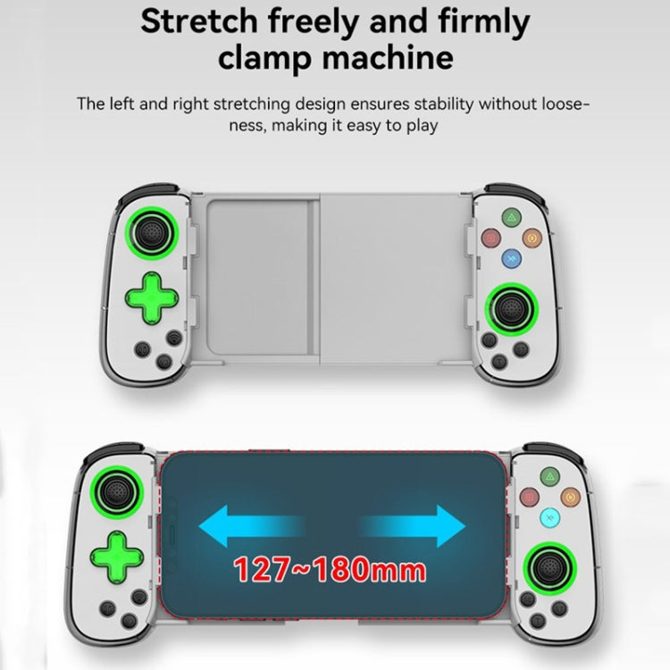 D7 BT5.0 Retractable Gamepad With Light For PC / Android / IPhone /Win7 10 11/Mac OS/Switch