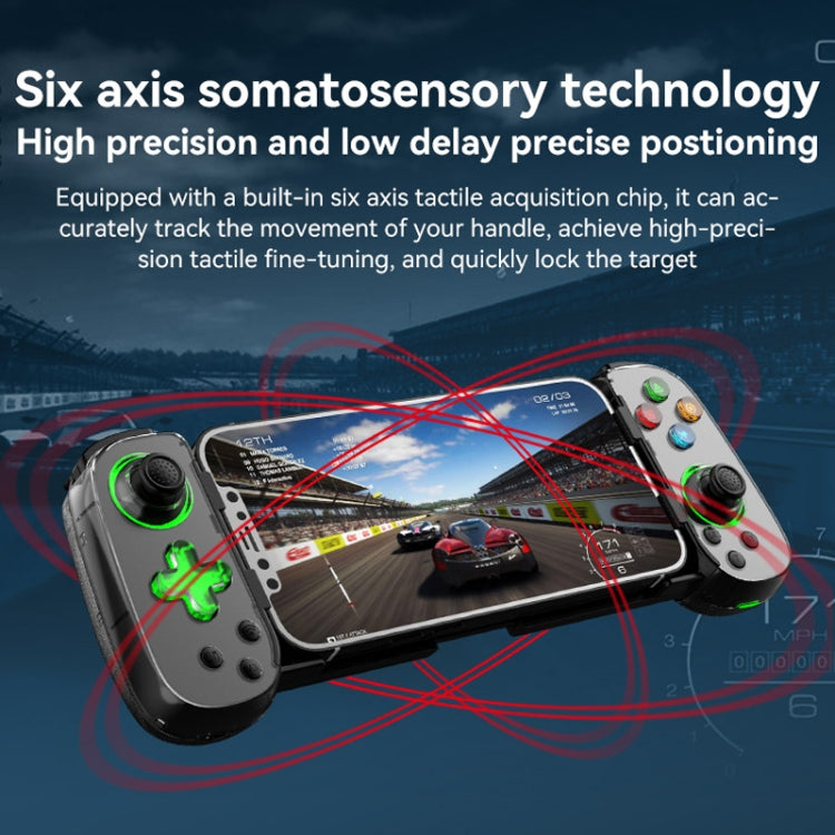 D7 BT5.0 Retractable Gamepad With Light For PC / Android / IPhone /Win7 10 11/Mac OS/Switch