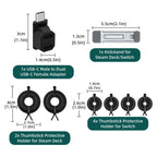 JYS JYS-SD015 8pcs/set Raptor Protective Kit With Bracket For Switch / Switch OLED / Switch Lite / Steam Deck