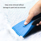 Mini Car Snow Shovel Multifunctional Silicone Anti-Slip Handle De-Icing Tool