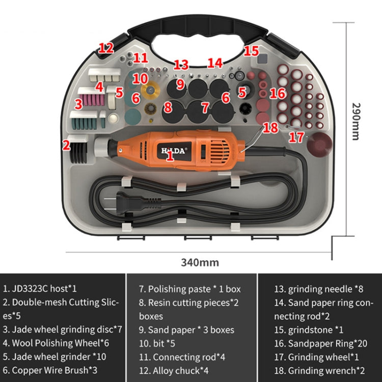 HILDA Power Grinder And Brush Sharpener Set Sharpening Tool Set, EU Plug — No Soft Shaft