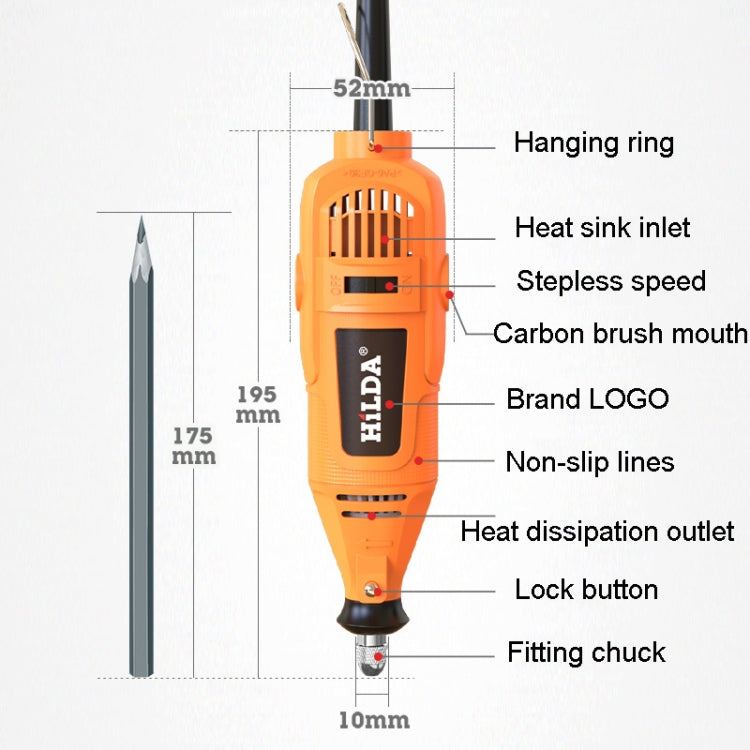 HILDA Power Grinder And Brush Sharpener Set Sharpening Tool Set, EU Plug — view 4