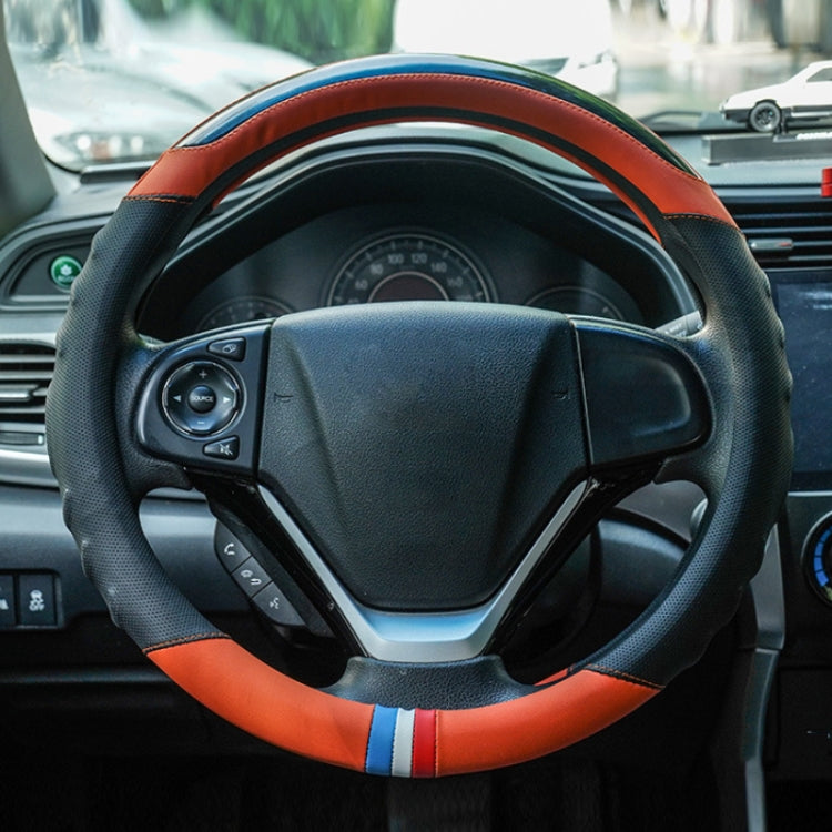 38cm Microfiber Leather Sports Colorful Car Steering Wheel Cover — view 11