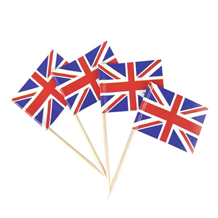 100pcs/pack 65mm National Flag Toothpick Cupcake Toppers Cocktail Sticks — American