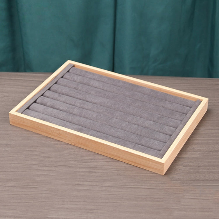 Bamboo Wood Jewelry Display Pallet Jewelry Storage Display Tray — 24 Grid Tray