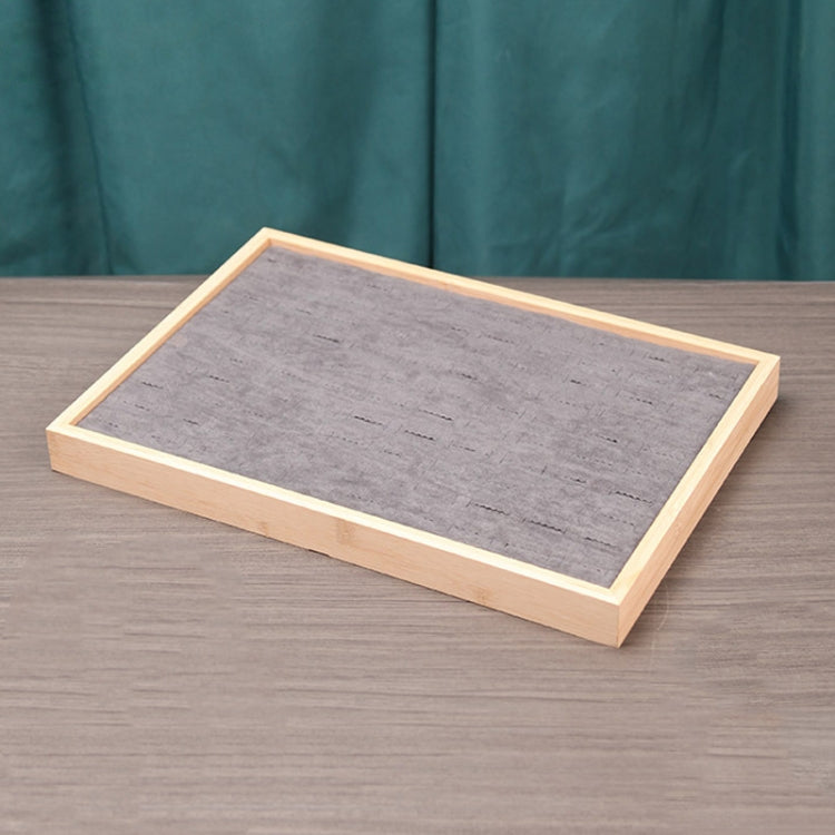 Bamboo Wood Jewelry Display Pallet Jewelry Storage Display Tray — Flat Bar Ring Tary