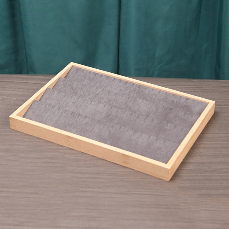 Bamboo Wood Jewelry Display Pallet Jewelry Storage Display Tray — 216 Holes of Earrings Tray